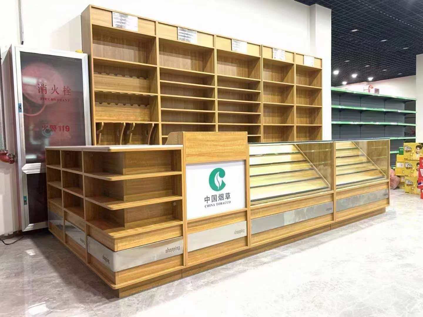 二道江区烟酒柜阁楼平台货架 - 方案